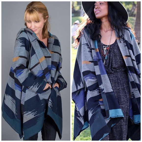Betabrand Sweaters - Betabrand Boho Cardigan Poncho Coat Campigan
